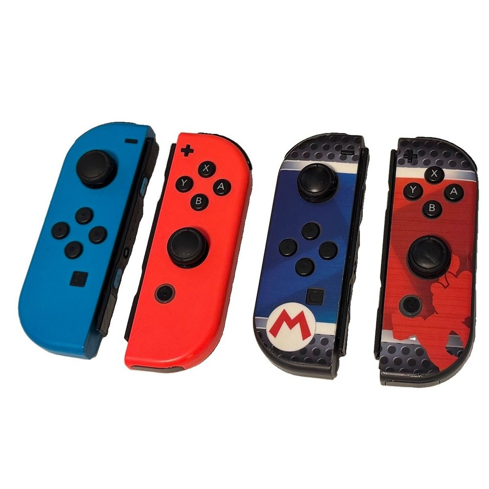 2 Sets Nintendo Switch Joy-Con Controllers Work STICK DRIFT + 2 wrist Straps